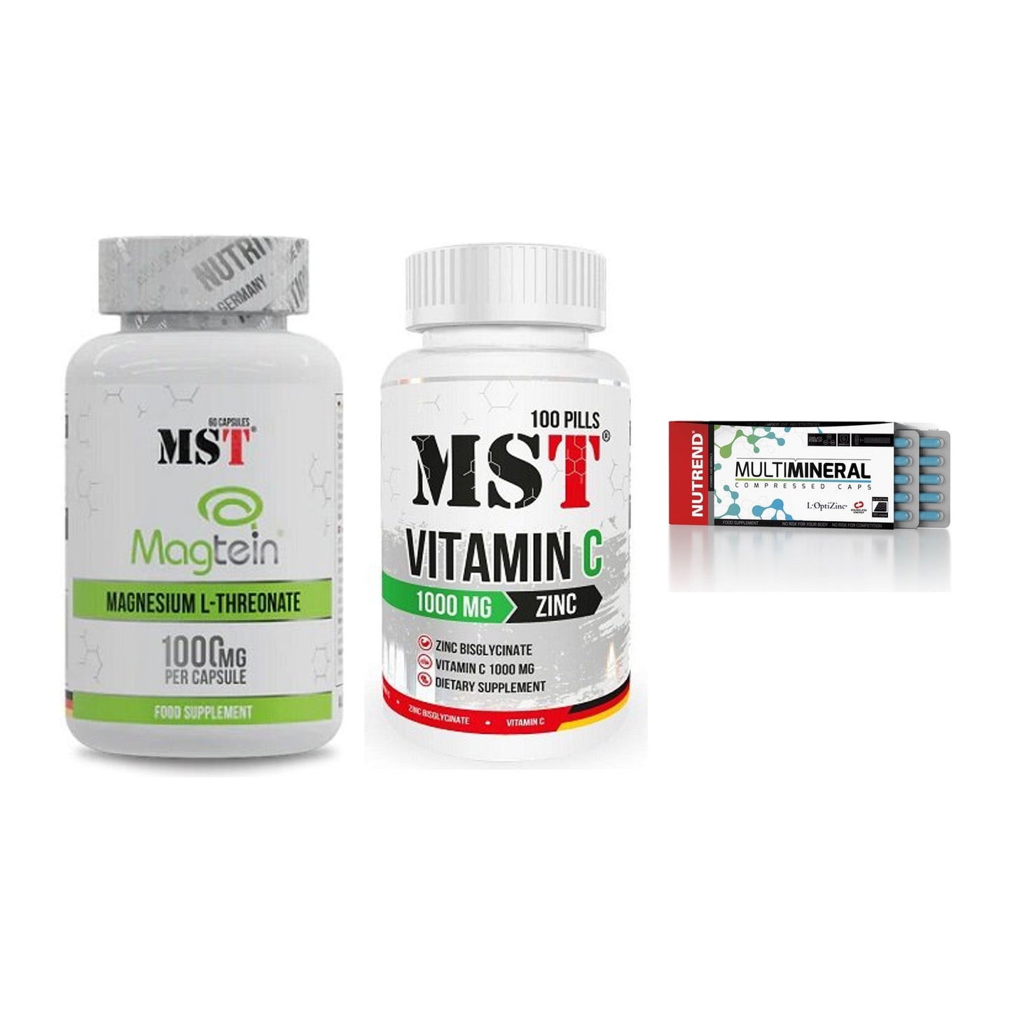 Ausdauer-Set: MST Magnesium + MST Vitamin C + Nutrend Multimin – alle enthaltenen Artikel
