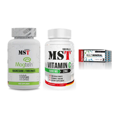 Ausdauer-Set: MST Magnesium + MST Vitamin C + Nutrend Multimin – alle enthaltenen Artikel