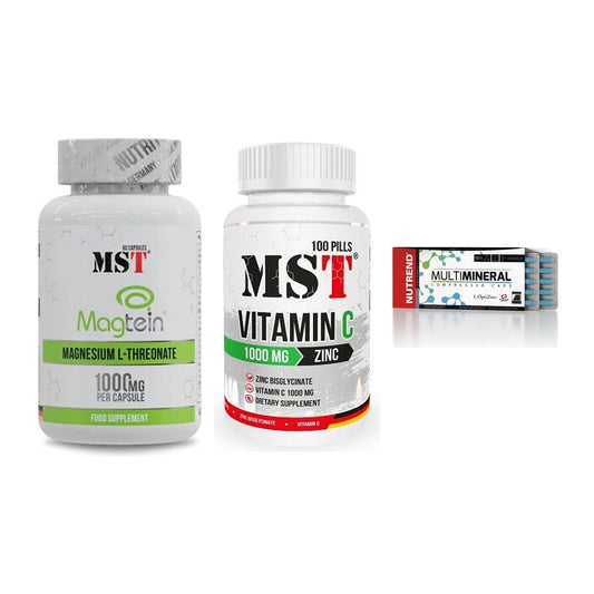 Ausdauer-Set: MST Magnesium + MST Vitamin C + Nutrend Multimin – alle enthaltenen Artikel