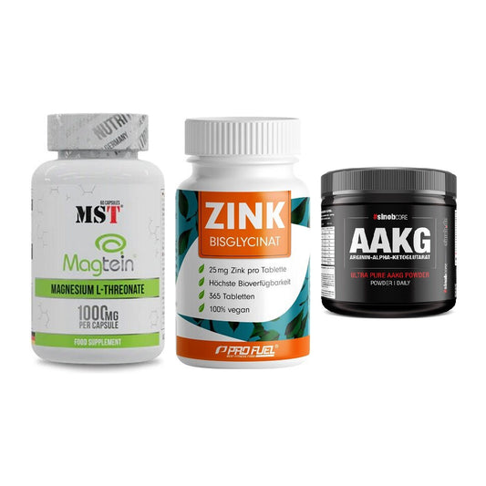 Ausdauer-Set: MST Magnesium + ProFuel Zink + Sinob Core – alle enthaltenen Artikel