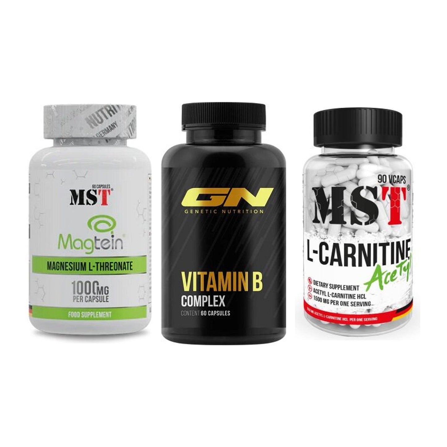 Ausdauer-Set: MST Magnesium + GN Vitamin + MST L-Carnitine – alle enthaltenen Artikel