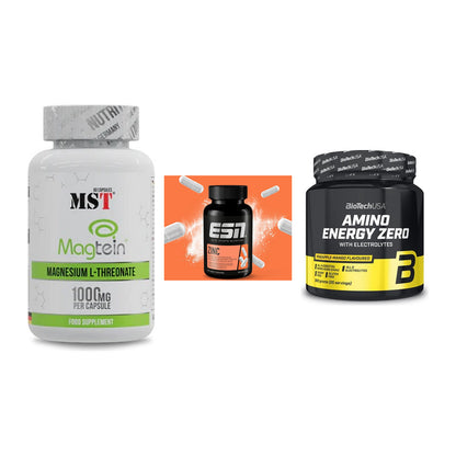Ausdauer-Set: MST Magnesium + ESN Zinc + BioTech Amino – alle enthaltenen Artikel