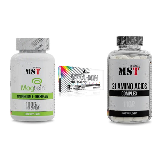 Ausdauer-Set: MST Magnesium + Olimp Vita-Min + MST 21 Amino – alle enthaltenen Artikel