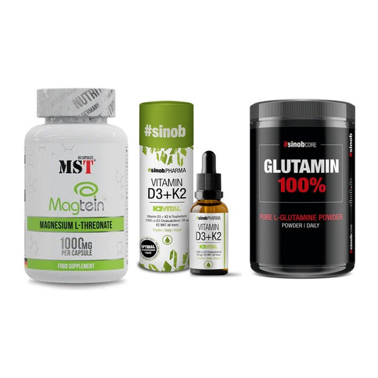 Ausdauer-Set: MST Magnesium + Sinob Vitamin D3 + Sinob Core – alle enthaltenen Artikel