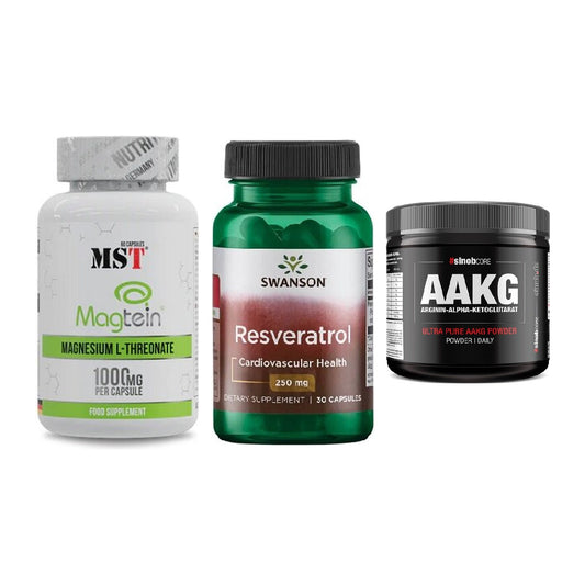 Ausdauer-Set: MST Magnesium + Swanson Resverat + Sinob Core – alle enthaltenen Artikel