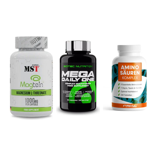 Ausdauer-Set: MST Magnesium + Scitec Mega + ProFuel Aminosäu – alle enthaltenen Artikel