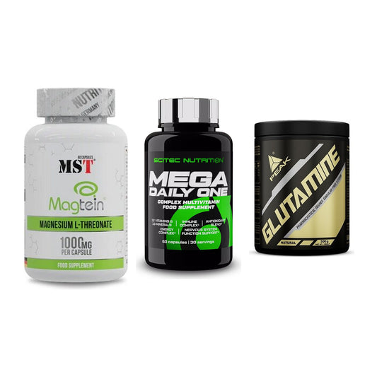 Ausdauer-Set: MST Magnesium + Scitec Mega + Peak Glutamin – alle enthaltenen Artikel