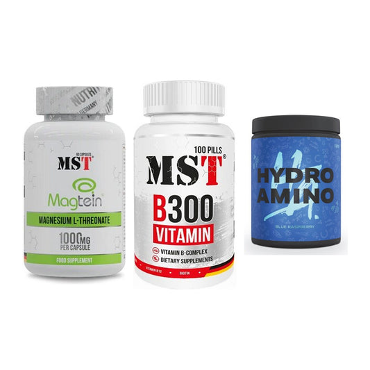Ausdauer-Set: MST Magnesium + MST B300 B-Compl + Nanosupps Hydro – alle enthaltenen Artikel