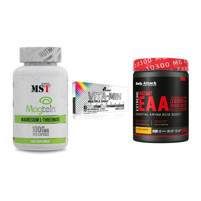 Ausdauer-Set: MST Magnesium + Olimp Vita-Min + Body Attack – alle enthaltenen Artikel