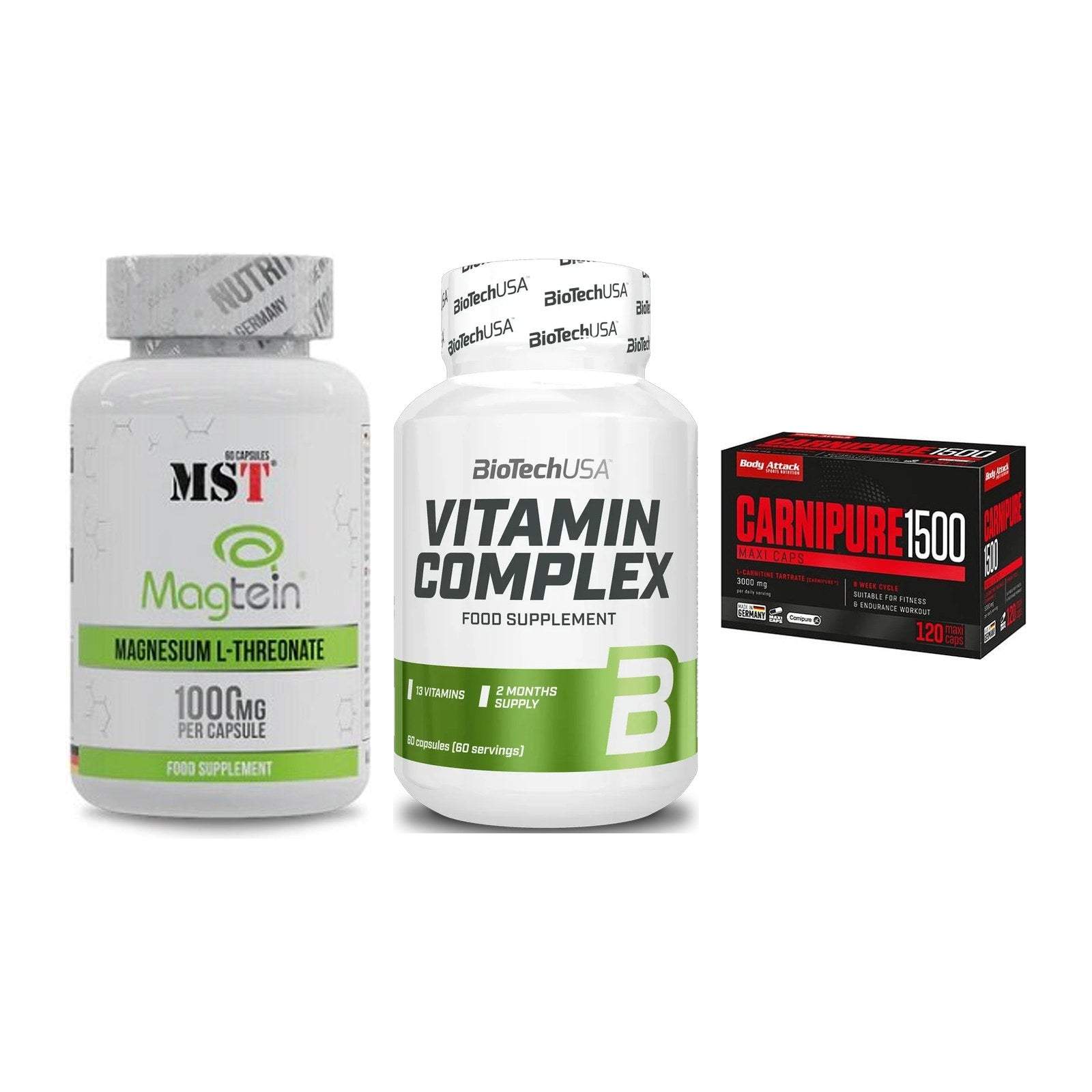 Ausdauer-Set: MST Magnesium + BioTech Vitamin + Body Attack – alle enthaltenen Artikel