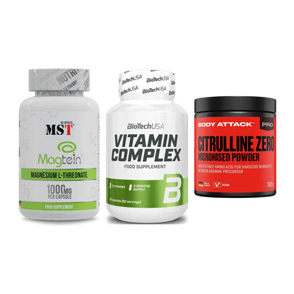Ausdauer-Set: MST Magnesium + BioTech Vitamin + Body Attack 100 – alle enthaltenen Artikel