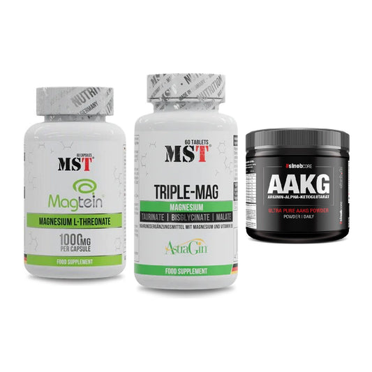 Ausdauer-Set: MST Magnesium + MST Tripple Mag + Sinob Core – alle enthaltenen Artikel