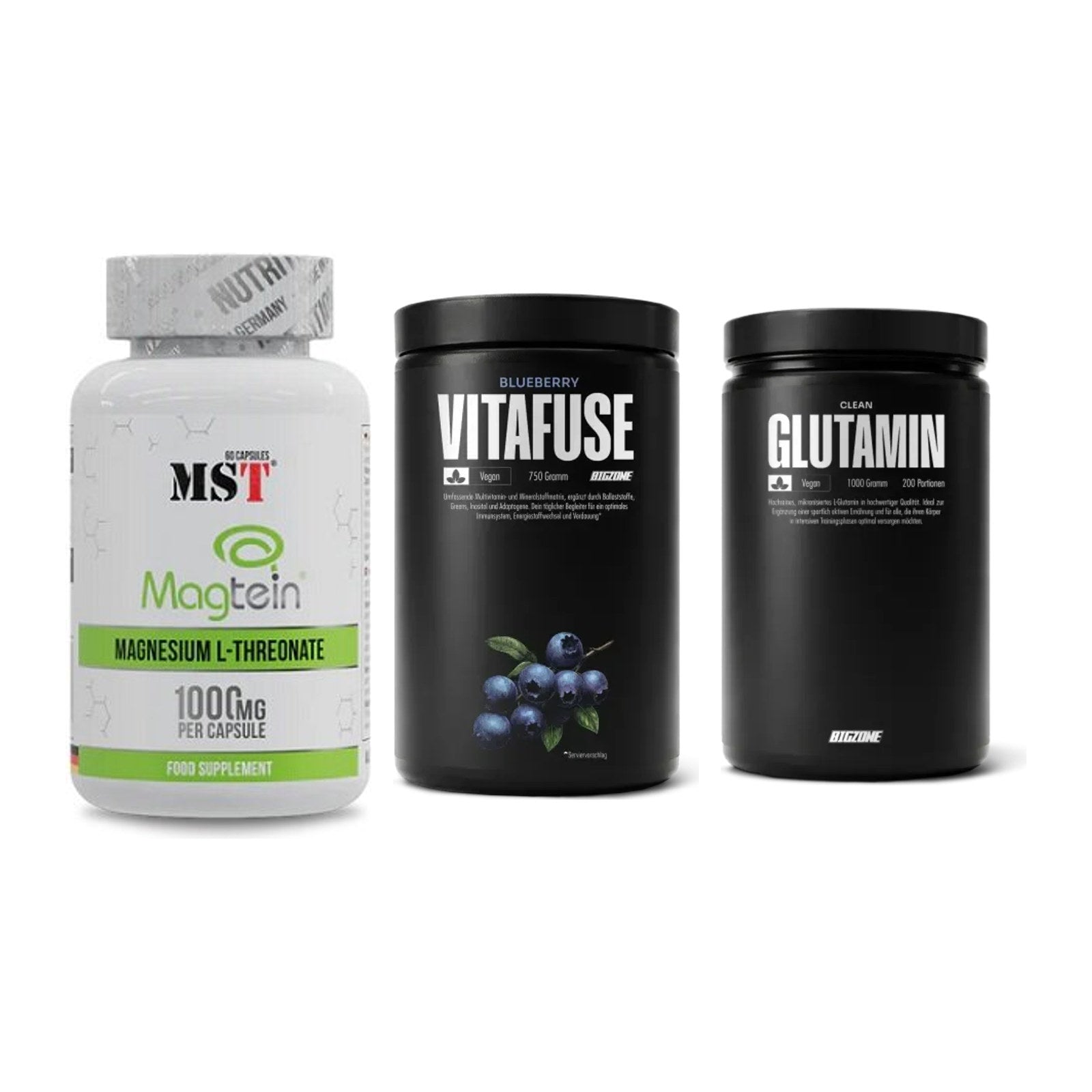 Ausdauer-Set: MST Magnesium + Big Zone Vitafus + Big Zone Glutami – alle enthaltenen Artikel