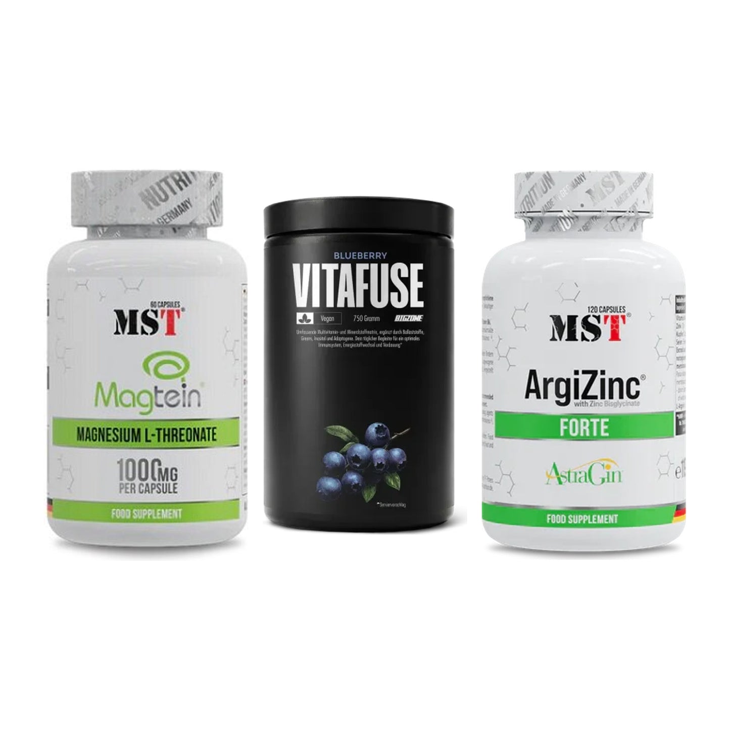 Ausdauer-Set: MST Magnesium + Big Zone Vitafus + MST ArgiZinc – alle enthaltenen Artikel