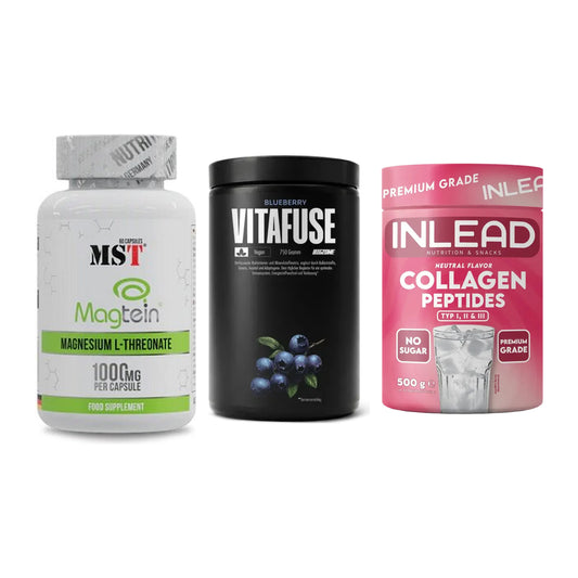 Ausdauer-Set: MST Magnesium + Big Zone Vitafus + INLEAD Collagen – alle enthaltenen Artikel