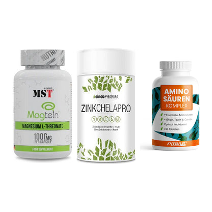 Ausdauer-Set: MST Magnesium + Sinob Zink + ProFuel Aminosäu – alle enthaltenen Artikel
