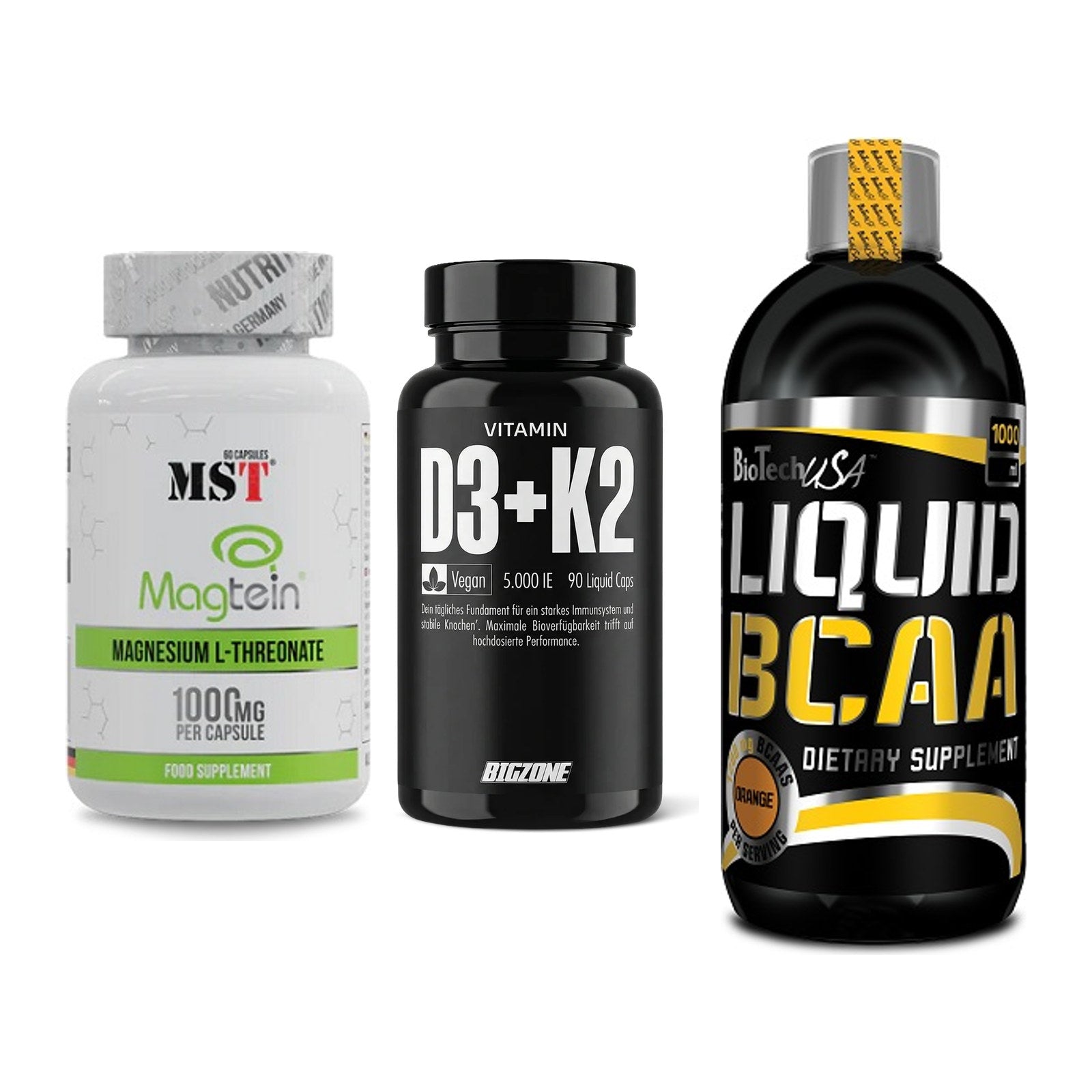 Ausdauer-Set: MST Magnesium + Big Zone Vitamin + BioTech Liquid – alle enthaltenen Artikel