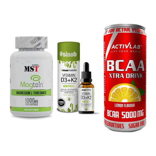 Ausdauer-Set: MST Magnesium + Sinob Vitamin D3 + Activlab BCAA – alle enthaltenen Artikel