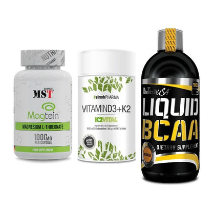 Ausdauer-Set: MST Magnesium + Sinob Vitamin D3 + BioTech Liquid – alle enthaltenen Artikel
