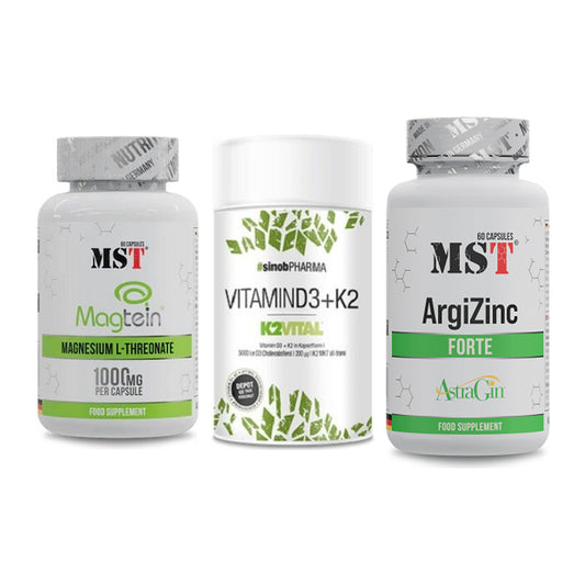 Ausdauer-Set: MST Magnesium + Sinob Vitamin D3 + MST ArgiZinc – alle enthaltenen Artikel