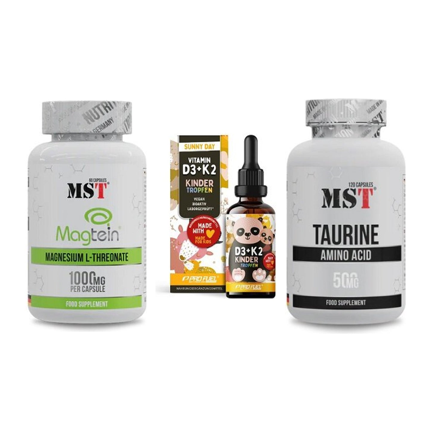 Ausdauer-Set: MST Magnesium + ProFuel VITAMIN + MST Taurine – alle enthaltenen Artikel