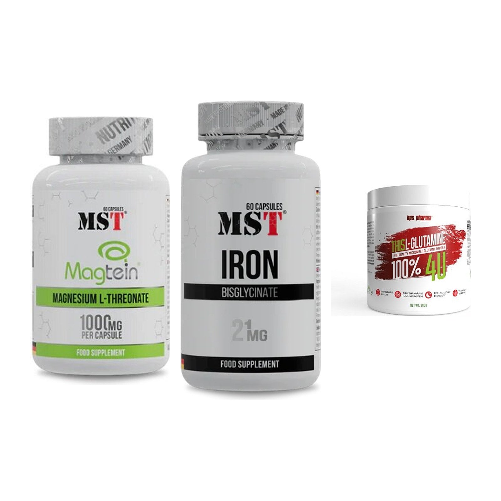 Ausdauer-Set: MST Magnesium + MST Iron Bisglyc + BPS-Pharma This – alle enthaltenen Artikel