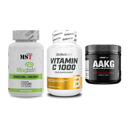 Ausdauer-Set: MST Magnesium + BioTech Vitamin + Sinob Core – alle enthaltenen Artikel
