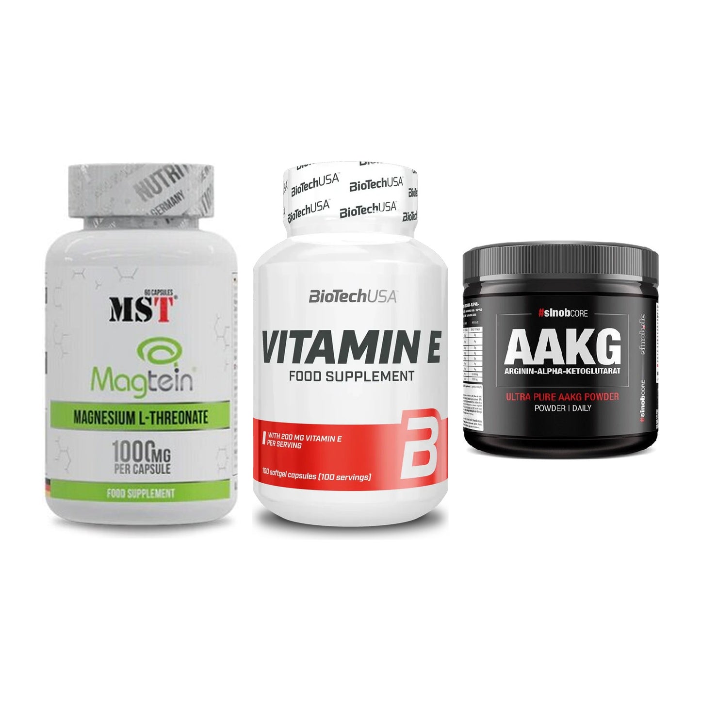 Ausdauer-Set: MST Magnesium + BioTech Vitamin + Sinob Core – alle enthaltenen Artikel