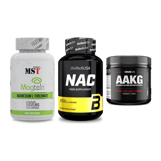 Ausdauer-Set: MST Magnesium + BioTech NAC + Sinob Core – alle enthaltenen Artikel