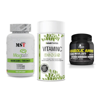 Ausdauer-Set: MST Magnesium + Sinob Vitamin C + Olimp Anabolic – alle enthaltenen Artikel
