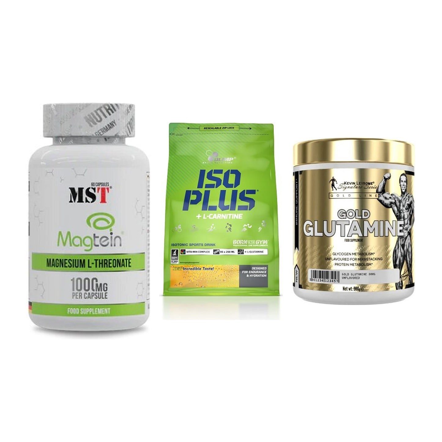 Ausdauer-Set: MST Magnesium + Olimp Iso Plus + Kevin Levrone – alle enthaltenen Artikel