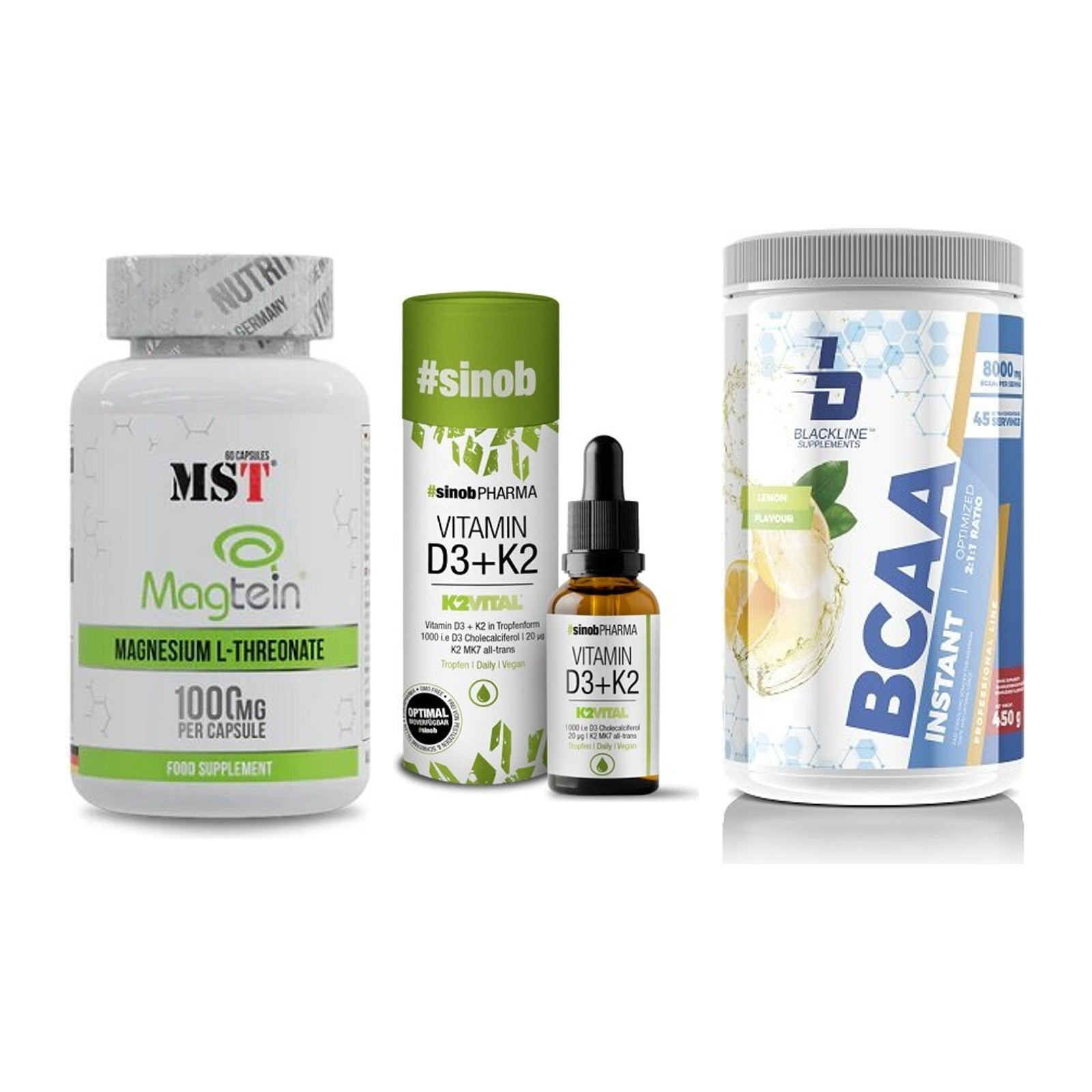 Ausdauer-Set: MST Magnesium + Sinob Vitamin D3 + Blackline – alle enthaltenen Artikel