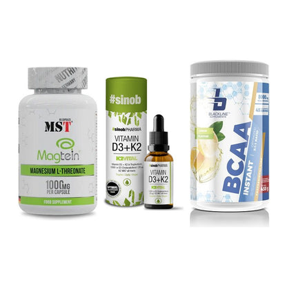 Ausdauer-Set: MST Magnesium + Sinob Vitamin D3 + Blackline – alle enthaltenen Artikel