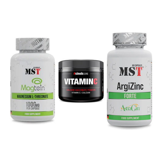 Ausdauer-Set: MST Magnesium + Sinob Vitamin C + MST ArgiZinc – alle enthaltenen Artikel
