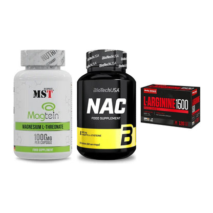 Ausdauer-Set: MST Magnesium + BioTech NAC + Body Attack – alle enthaltenen Artikel
