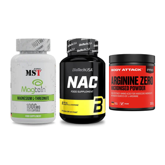 Ausdauer-Set: MST Magnesium + BioTech NAC + Body Attack 100 – alle enthaltenen Artikel