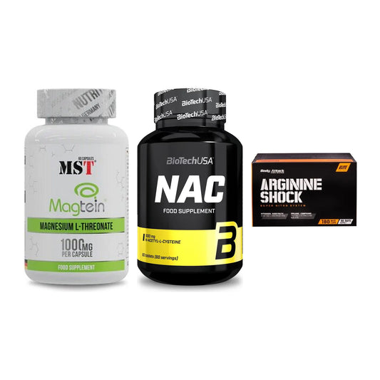 Ausdauer-Set: MST Magnesium + BioTech NAC + Body Attack – alle enthaltenen Artikel