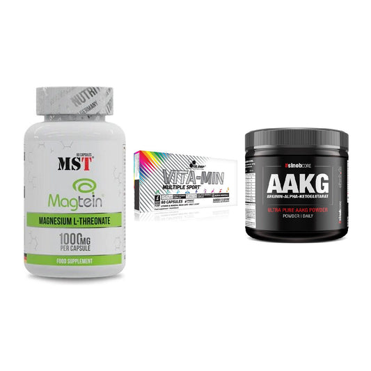Ausdauer-Set: MST Magnesium + Olimp Vita-Min + Sinob Core – alle enthaltenen Artikel