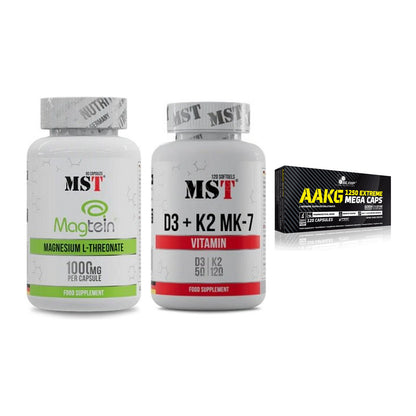 Ausdauer-Set: MST Magnesium + MST Vitamin D3 + Olimp AAKG – alle enthaltenen Artikel