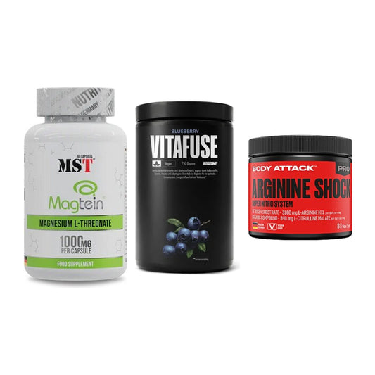 Ausdauer-Set: MST Magnesium + Big Zone Vitafus + Body Attack – alle enthaltenen Artikel