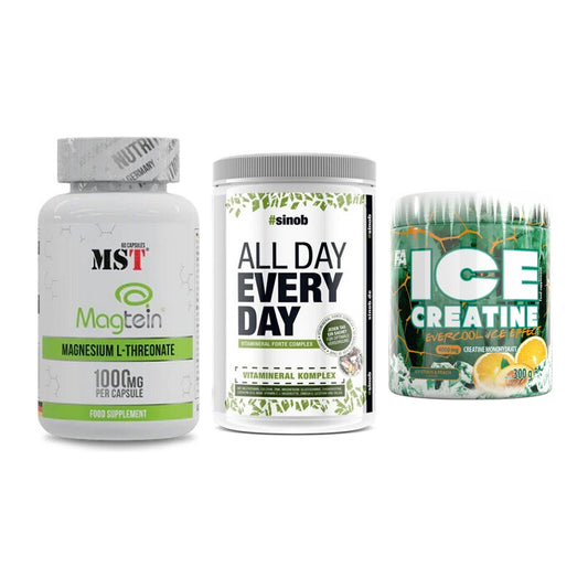 Ausdauer-Set: MST Magnesium + Sinob All Day + FA Nutrition ICE – alle enthaltenen Artikel