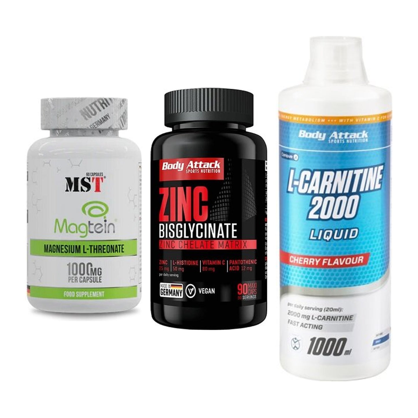 Ausdauer-Set: MST Magnesium + Body Attack Zink + Body Attack – alle enthaltenen Artikel