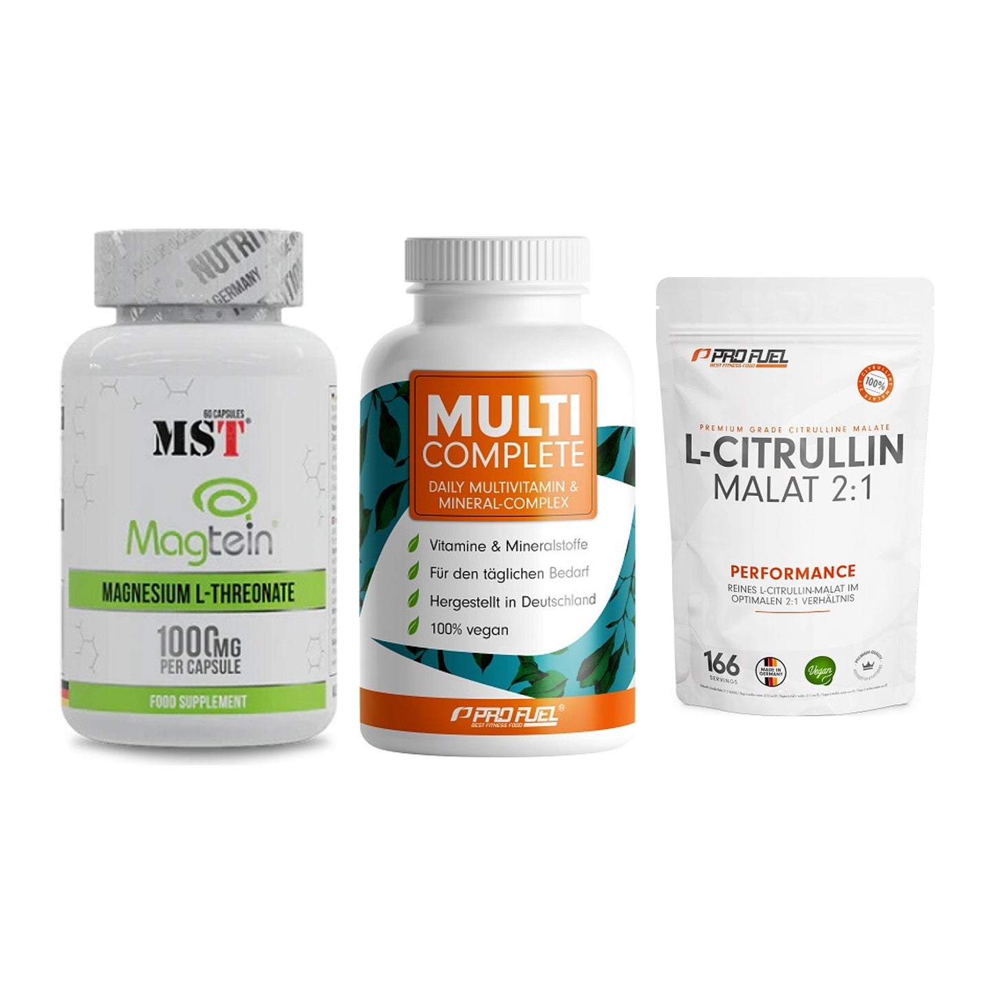 Ausdauer-Set: MST Magnesium + ProFuel MULTI + ProFuel L-Citrul – alle enthaltenen Artikel