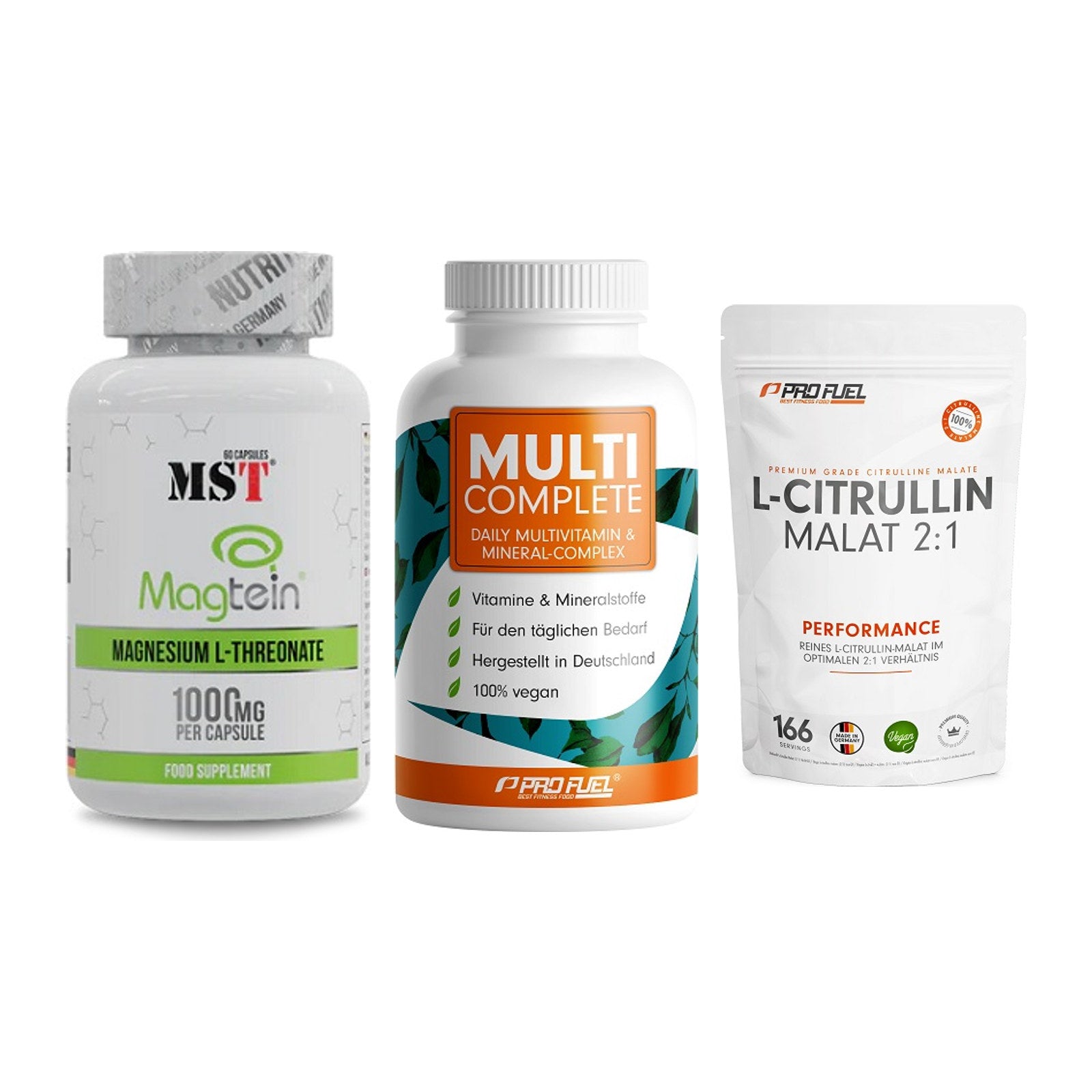 Ausdauer-Set: MST Magnesium + ProFuel MULTI + ProFuel L-Citrul – alle enthaltenen Artikel