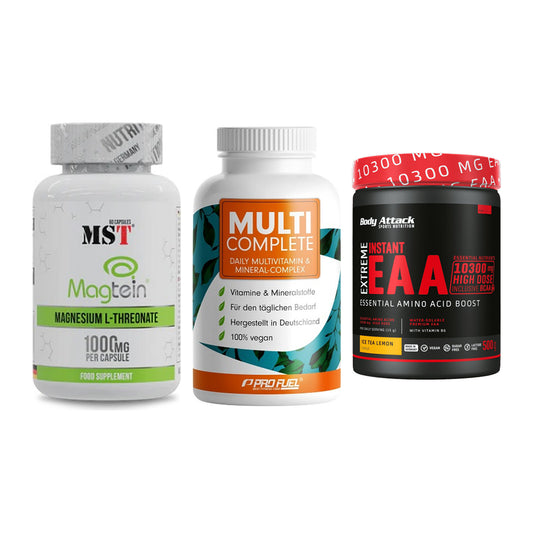 Ausdauer-Set: MST Magnesium + ProFuel MULTI + Body Attack – alle enthaltenen Artikel