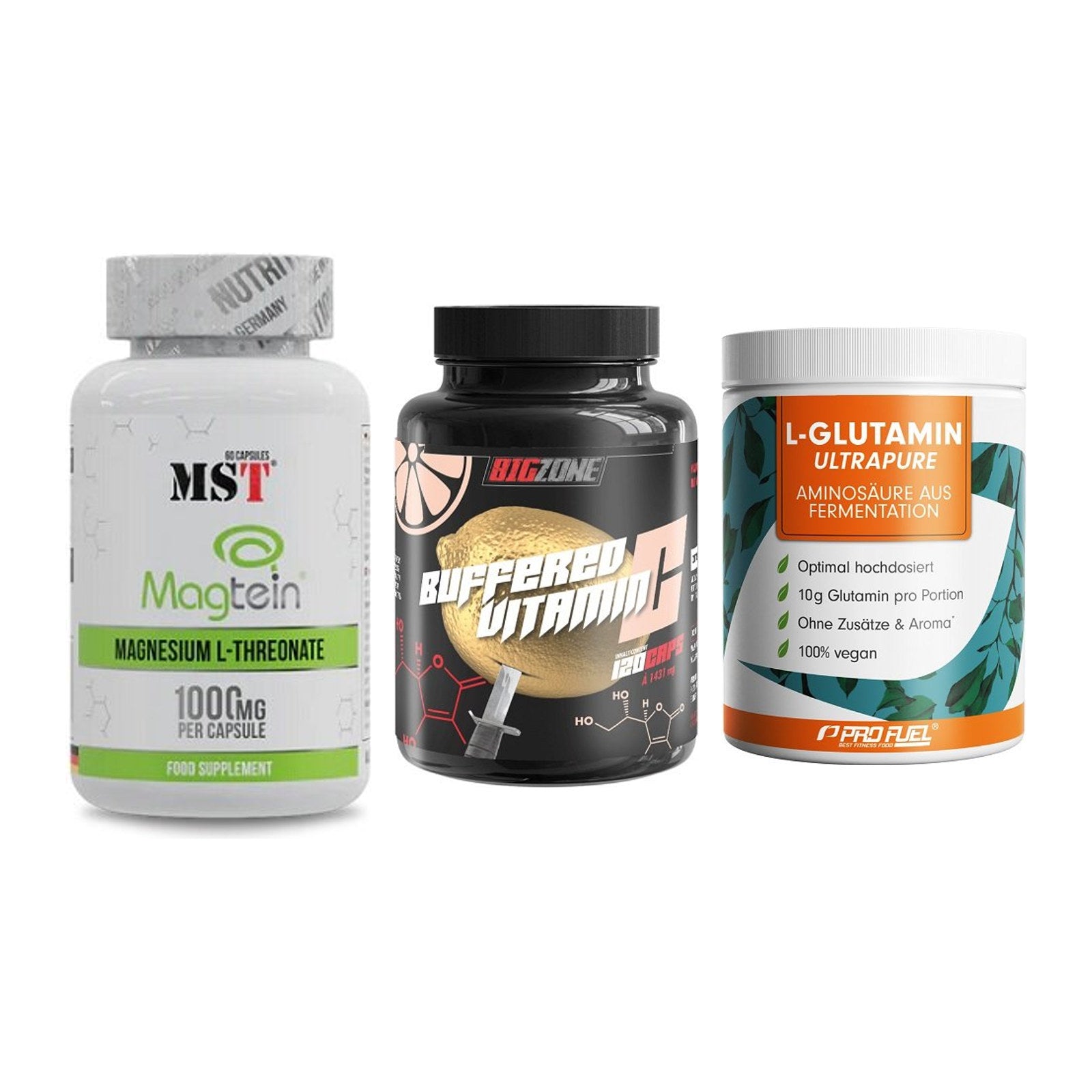 Ausdauer-Set: MST Magnesium + Big Zone Buffere + ProFuel Glutamin – alle enthaltenen Artikel