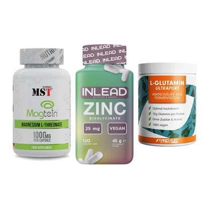 Ausdauer-Set: MST Magnesium + INLEAD Zink + ProFuel Glutamin – alle enthaltenen Artikel