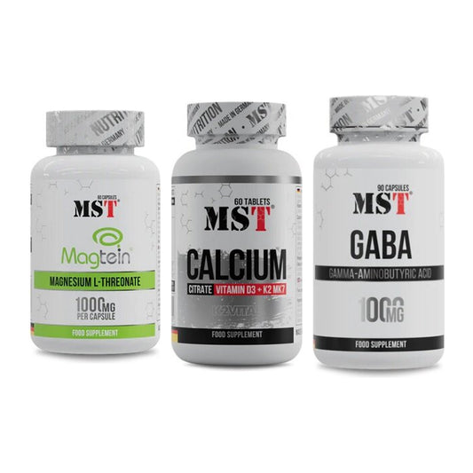 Ausdauer-Set: MST Magnesium + MST Calcium + MST GABA 1000mg – alle enthaltenen Artikel