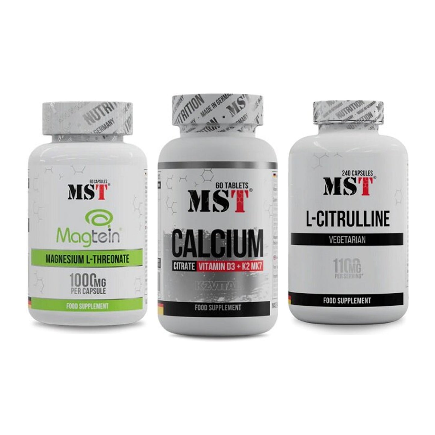 Ausdauer-Set: MST Magnesium + MST Calcium + MST Citrulline – alle enthaltenen Artikel