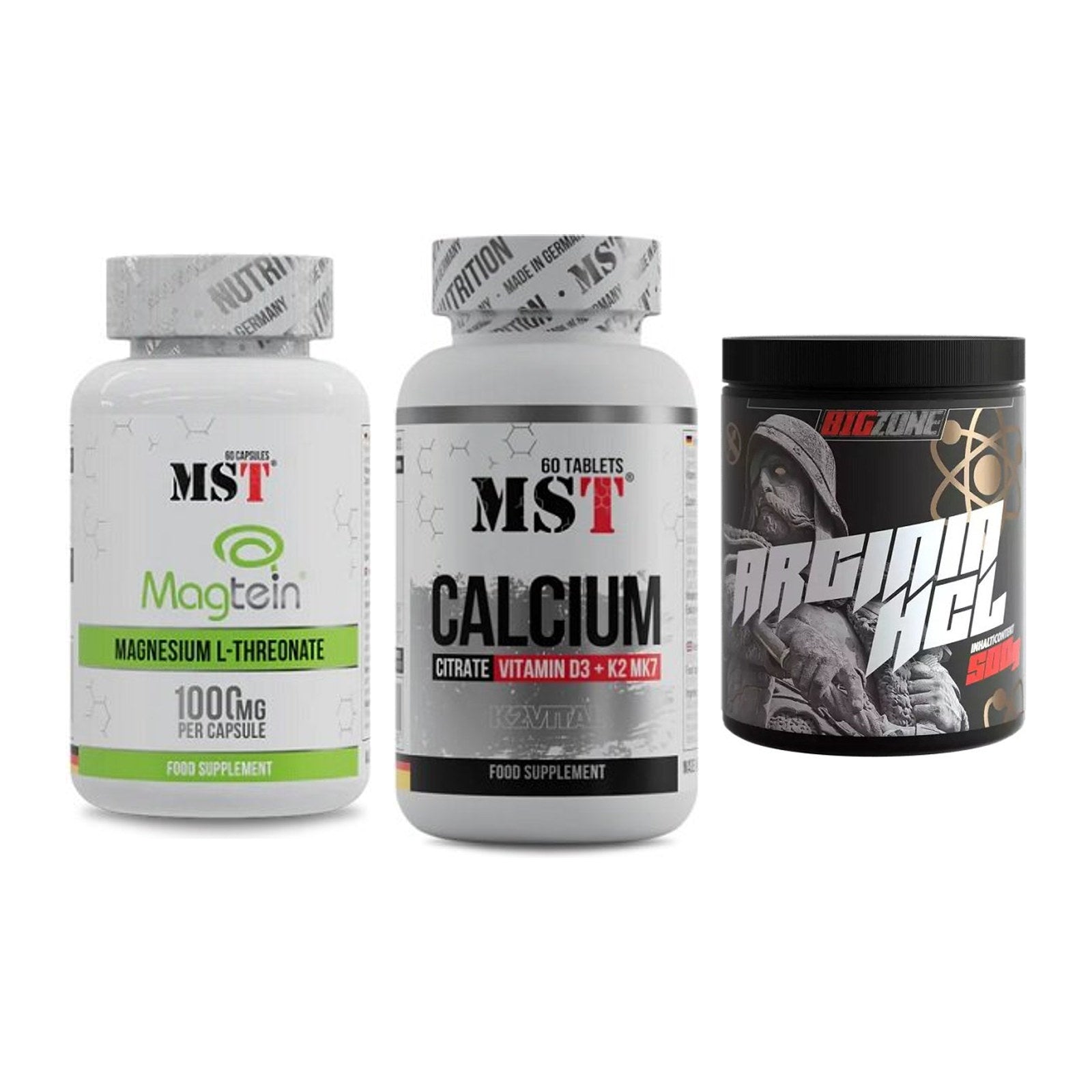 Ausdauer-Set: MST Magnesium + MST Calcium + Big Zone Arginin – alle enthaltenen Artikel